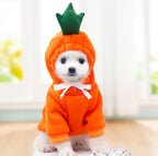 Cute Fruit Dog & Cat Clothes For Small Dogs Hoodies Winter Warm Fleece Pet Clothing Puppy Cat Costume Coat For French Chihuahua Outfit