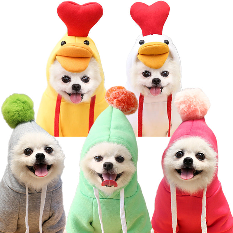 Cute Fruit Dog & Cat Clothes For Small Dogs Hoodies Winter Warm Fleece Pet Clothing Puppy Cat Costume Coat For French Chihuahua Outfit