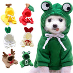 Cute Fruit Dog & Cat Clothes For Small Dogs Hoodies Winter Warm Fleece Pet Clothing Puppy Cat Costume Coat For French Chihuahua Outfit