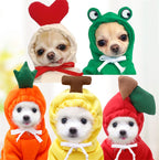 Cute Fruit Dog & Cat Clothes For Small Dogs Hoodies Winter Warm Fleece Pet Clothing Puppy Cat Costume Coat For French Chihuahua Outfit