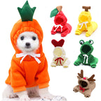 Cute Fruit Dog & Cat Clothes For Small Dogs Hoodies Winter Warm Fleece Pet Clothing Puppy Cat Costume Coat For French Chihuahua Outfit